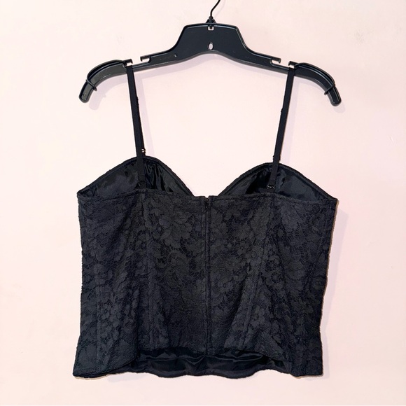 Jôn Black Lace Bustier Corset Tank Top Size 10 - Picture 4 of 8